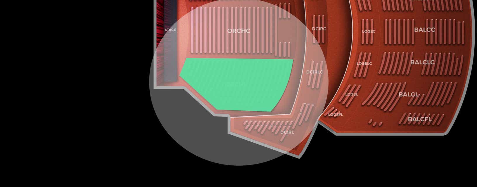 Seat view from Orchestra Left