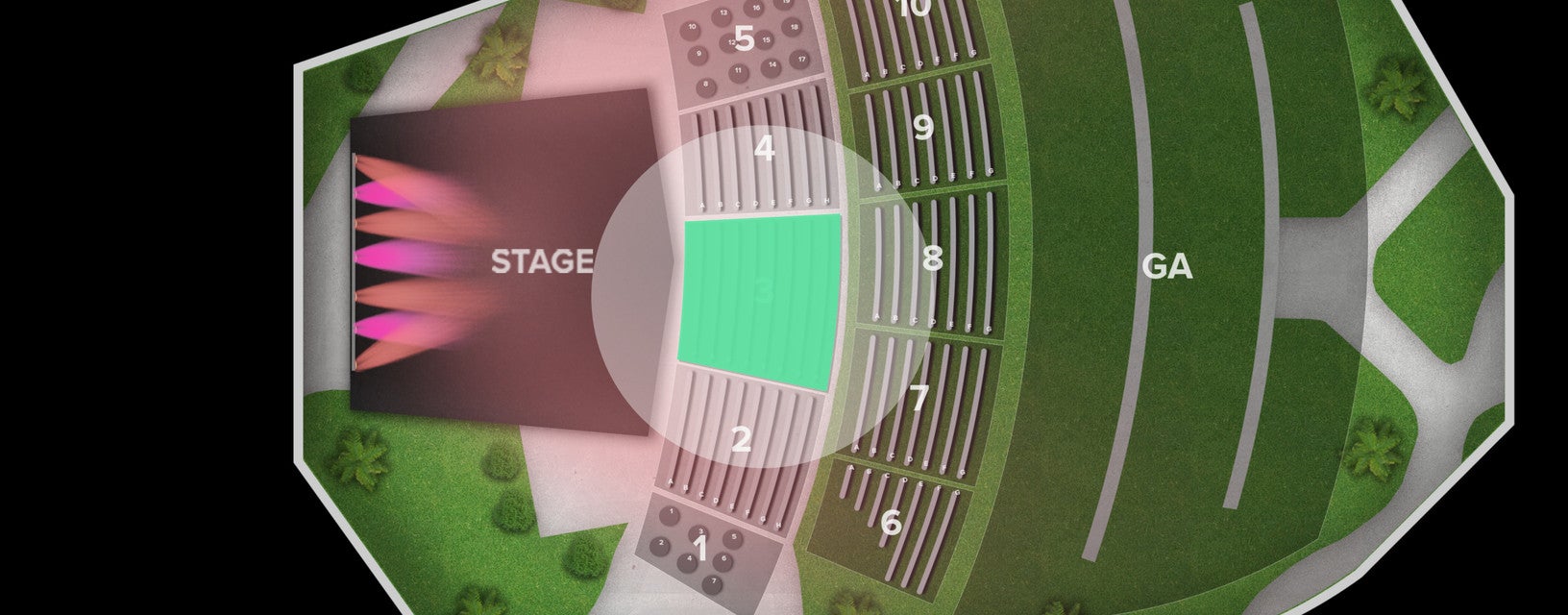Seat view from 3