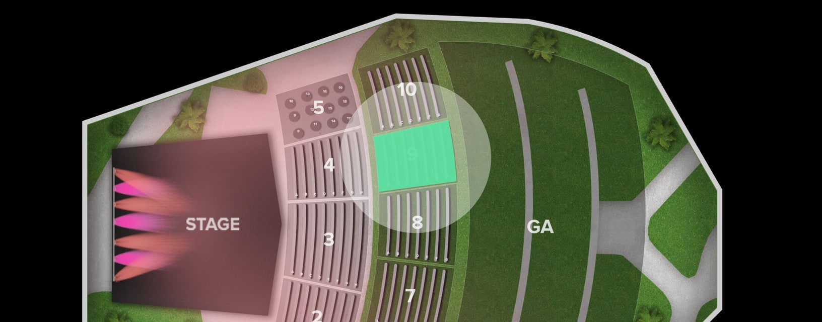 Seat view from 9