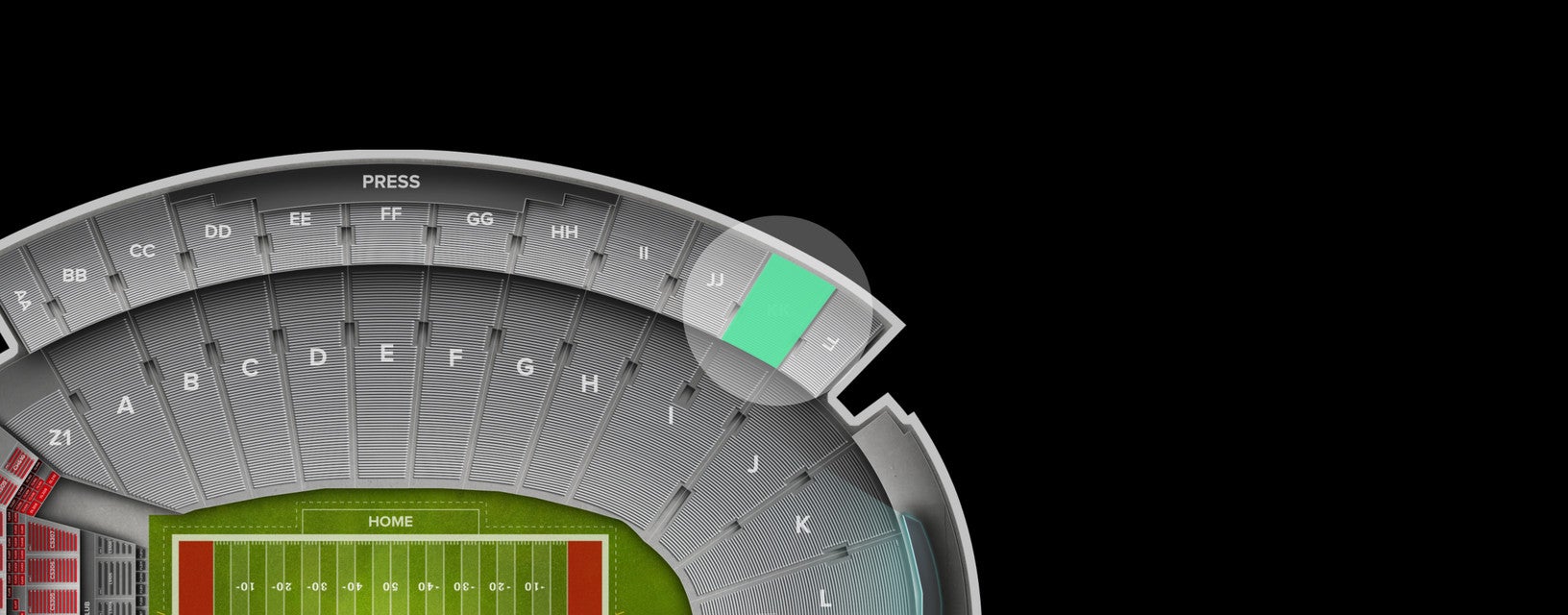 Seat view from Upper Deck Sideline