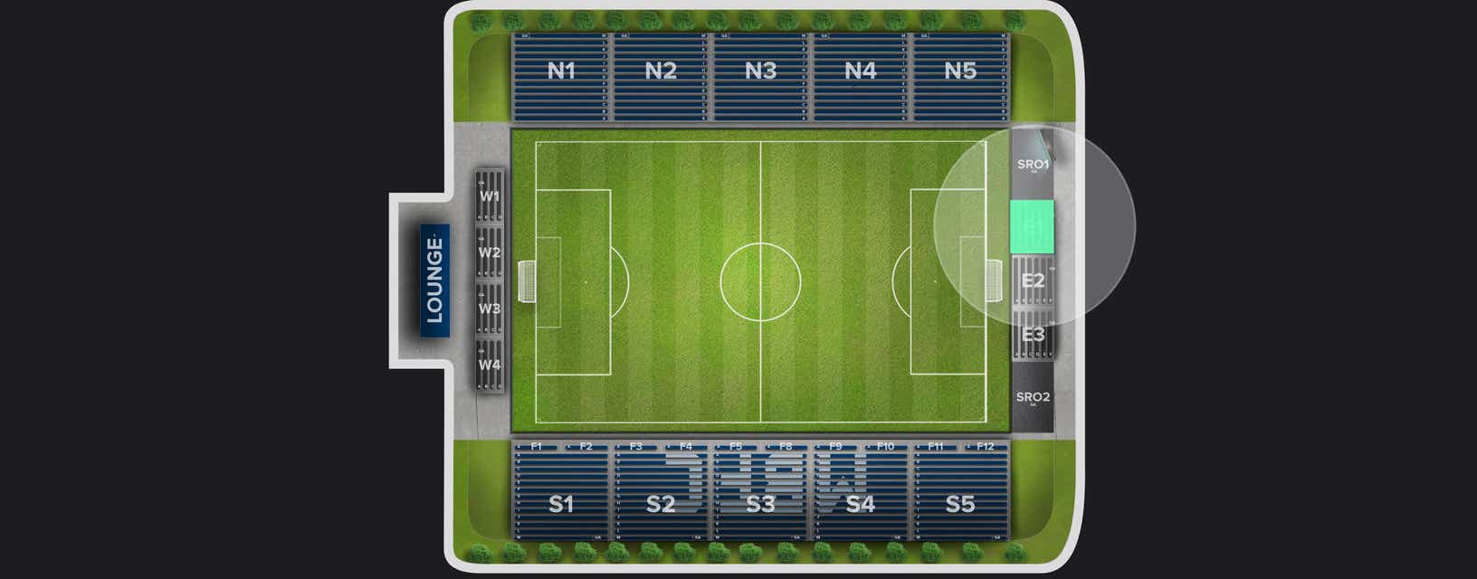 Seat view from East