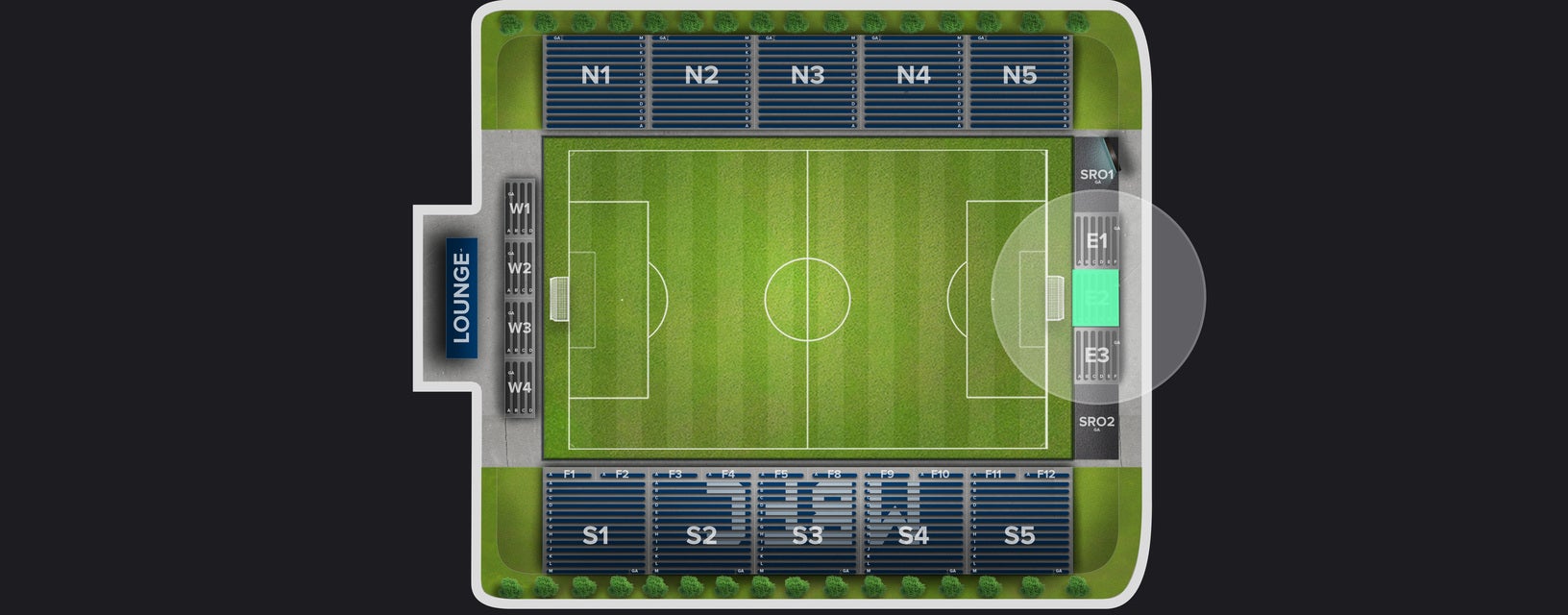 Seat view from East