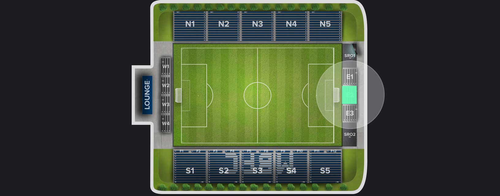 Seat view from East
