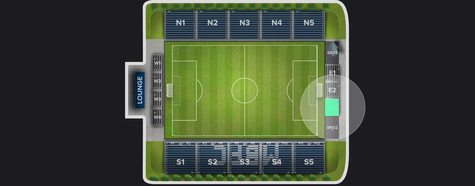 Seat view from East