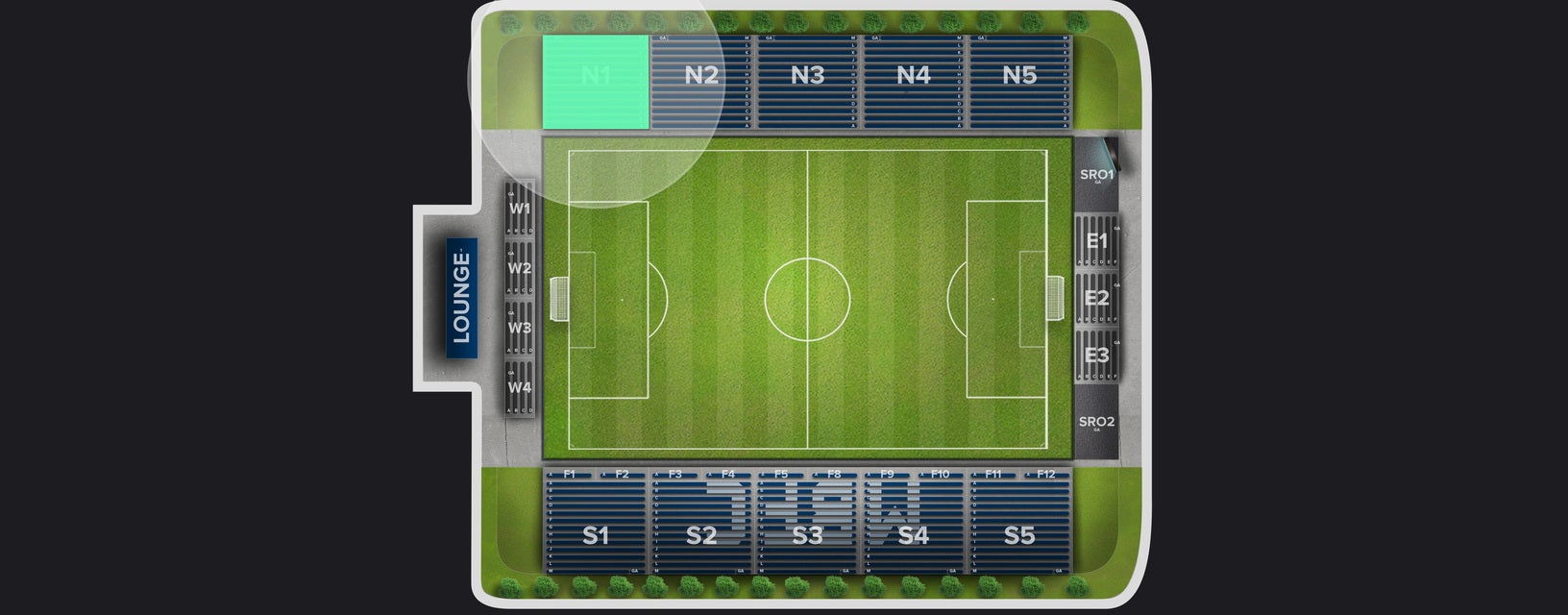 Seat view from North