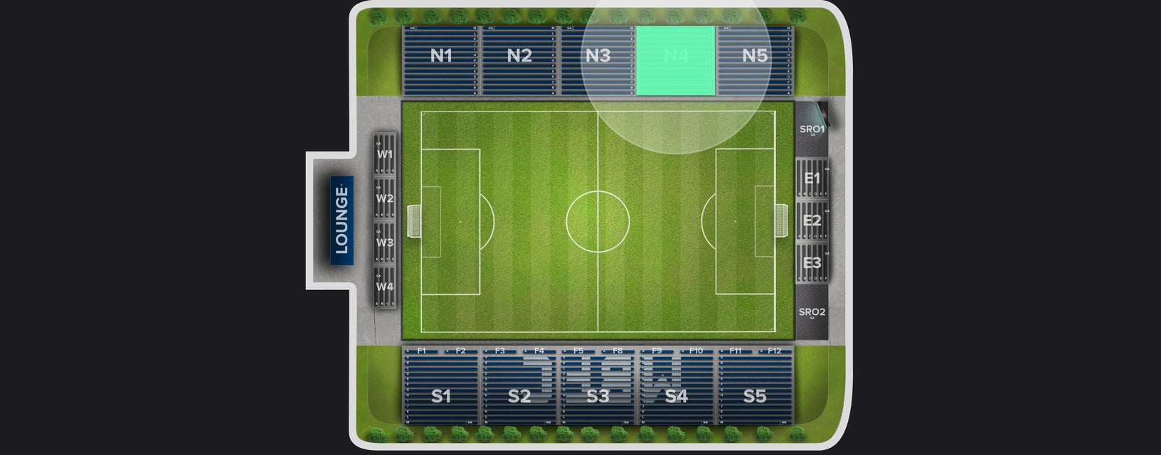 Seat view from North