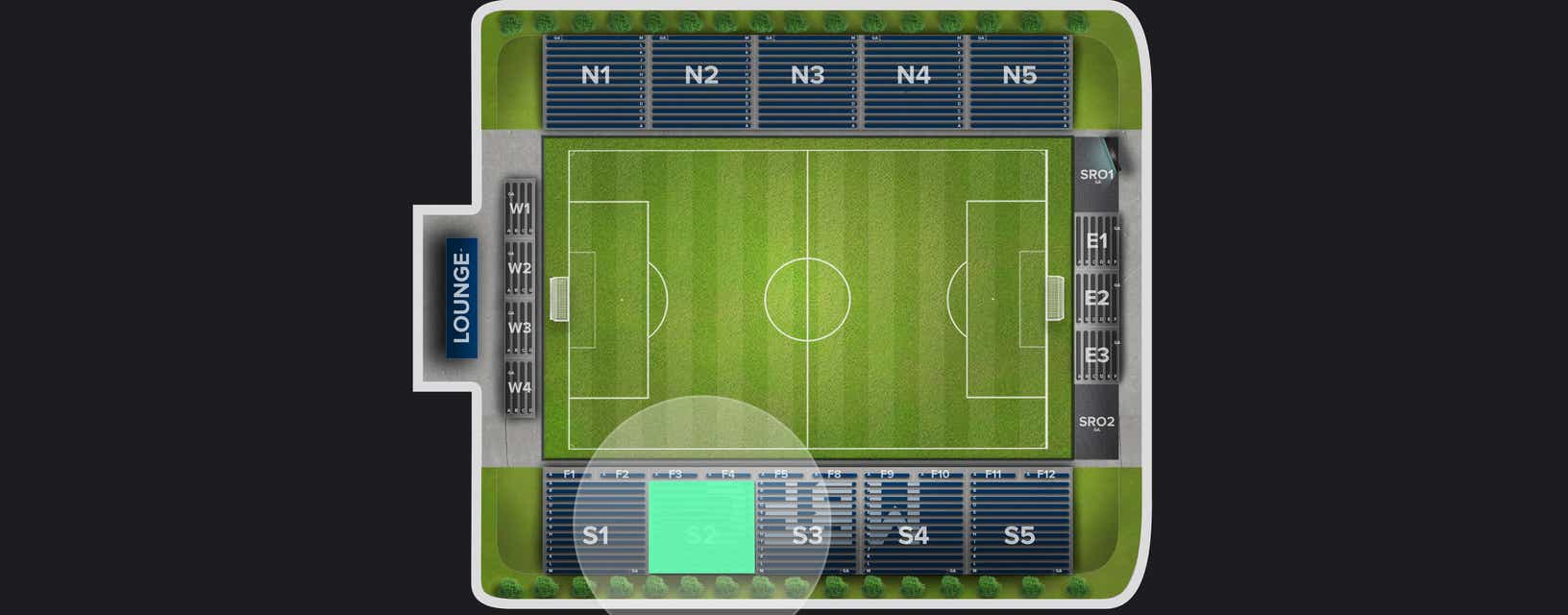 Seat view from South
