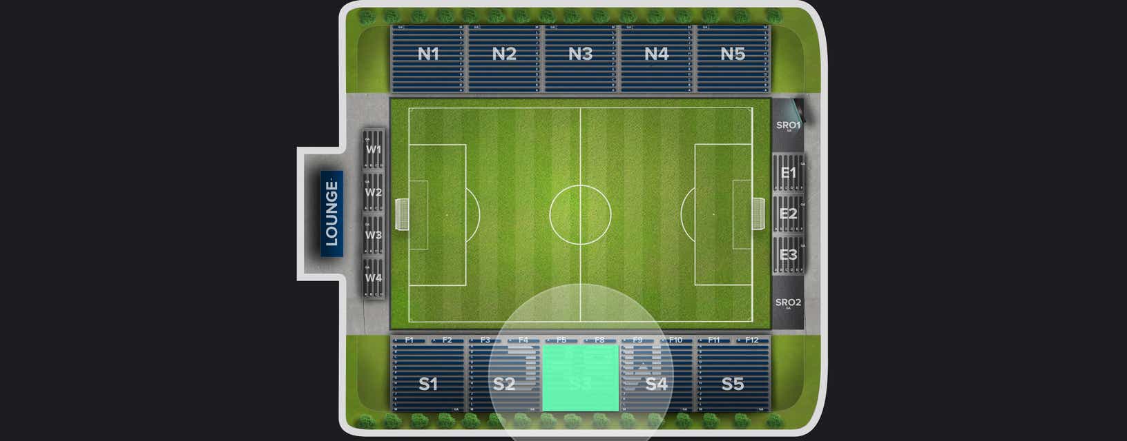 Seat view from South