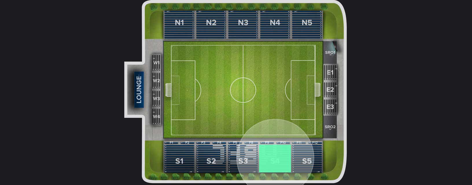 Seat view from South