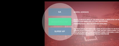 Seat view from Main Stage VIP