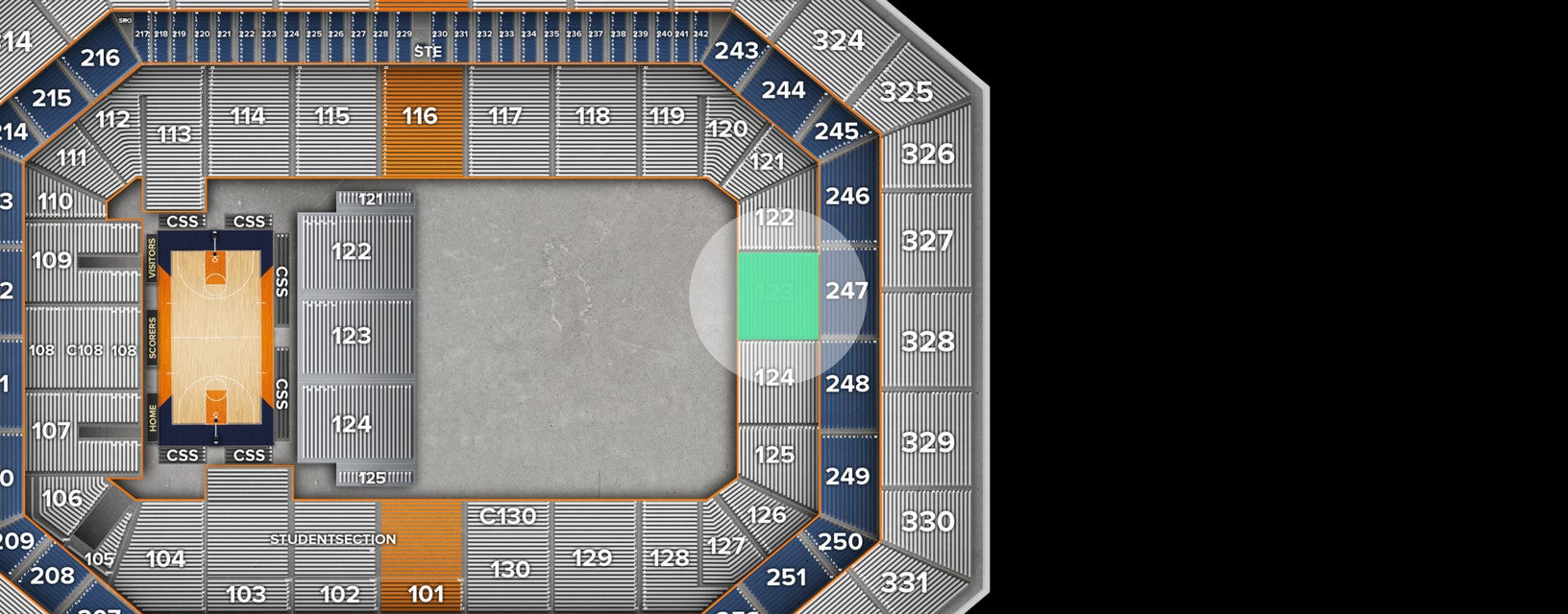 Seat view from Lower End Zone