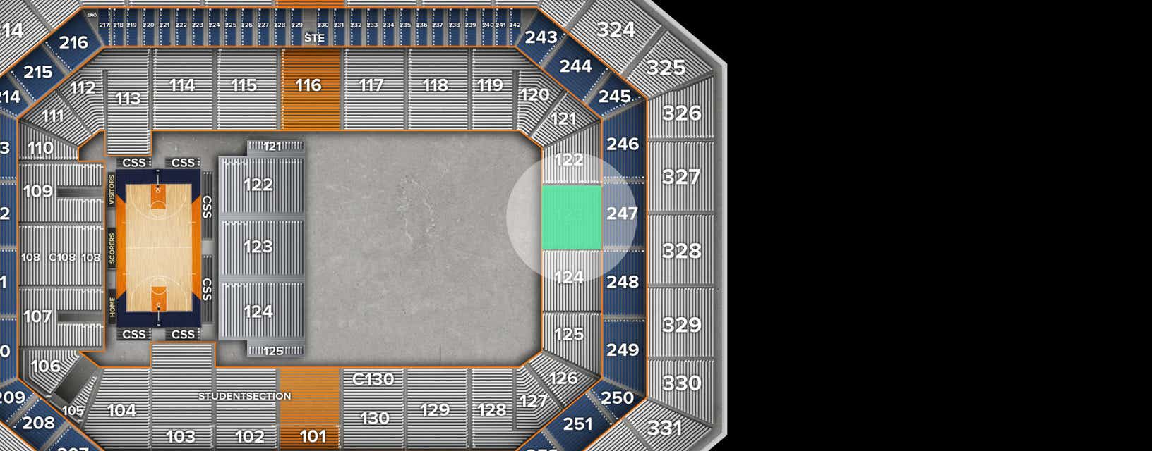 Seat view from Lower End Zone