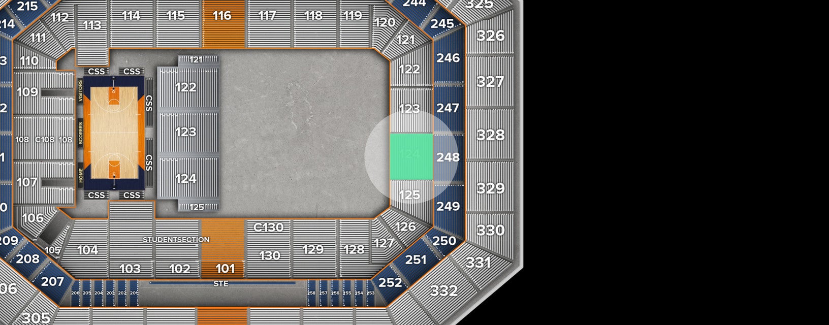 Seat view from Lower End Zone
