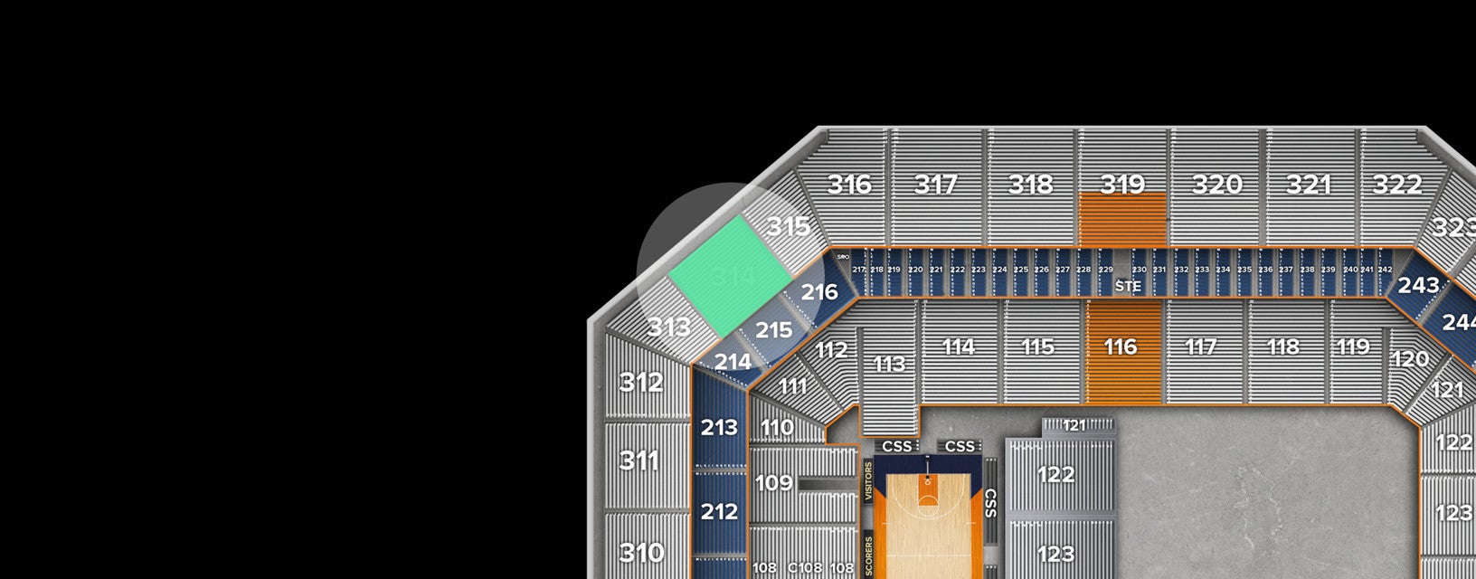 Seat view from Upper Corner