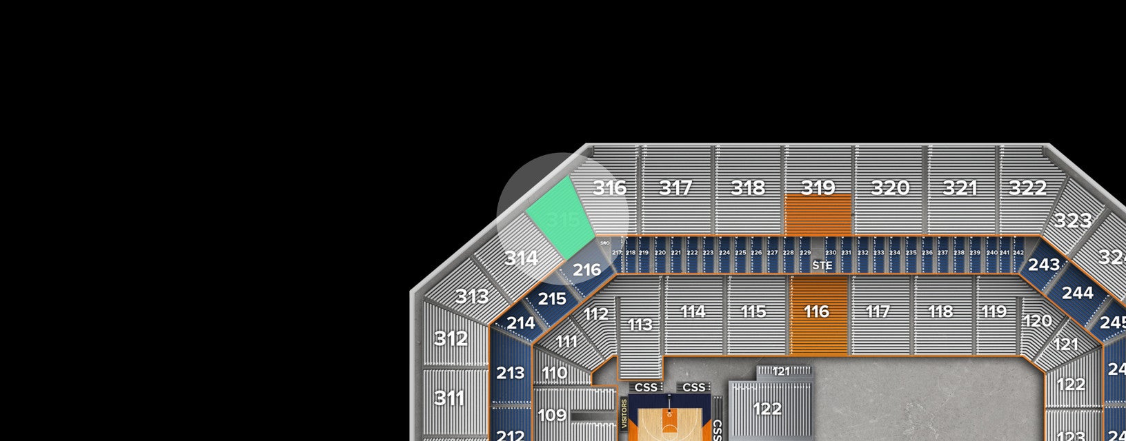 Seat view from Upper Corner