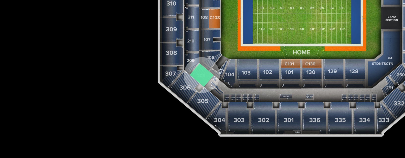 Seat view from Middle