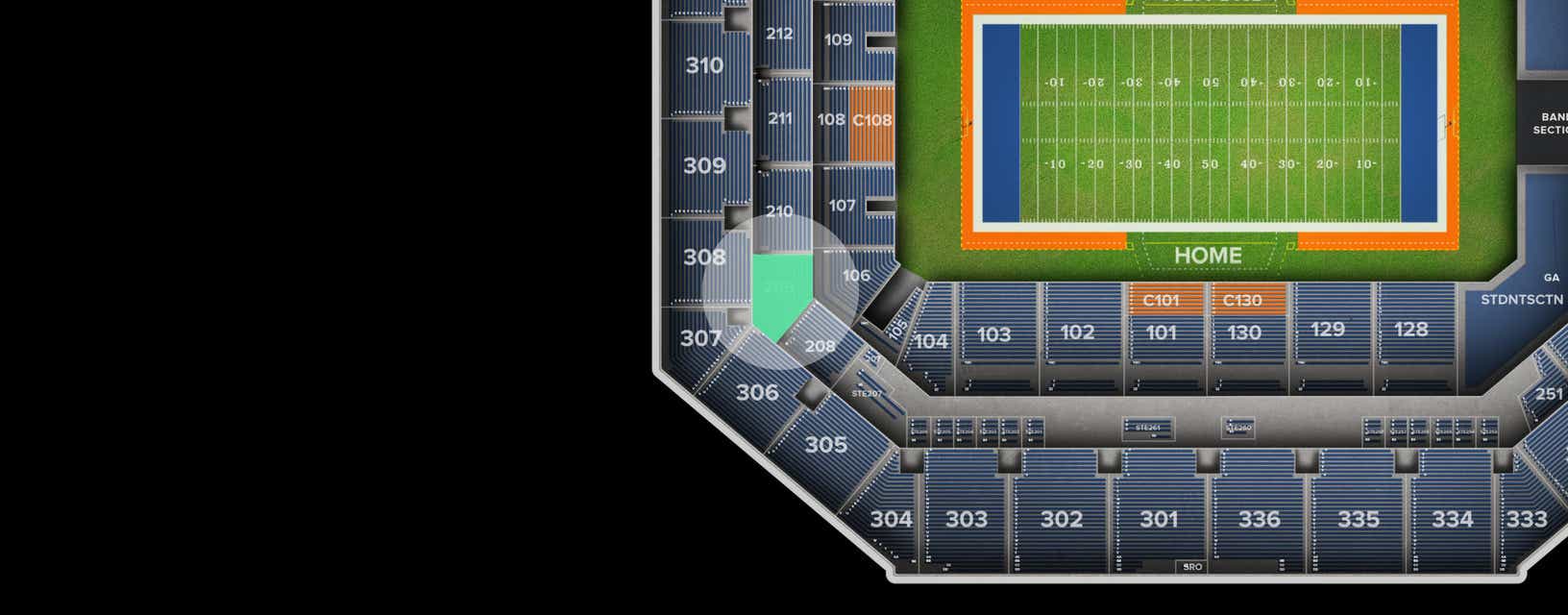 Seat view from Middle