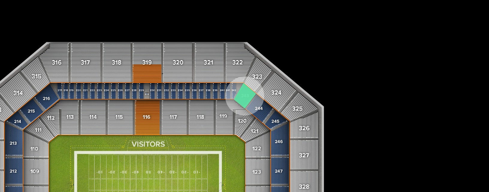 Seat view from Middle