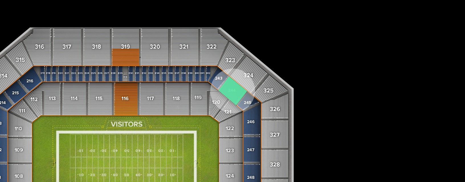 Seat view from Middle