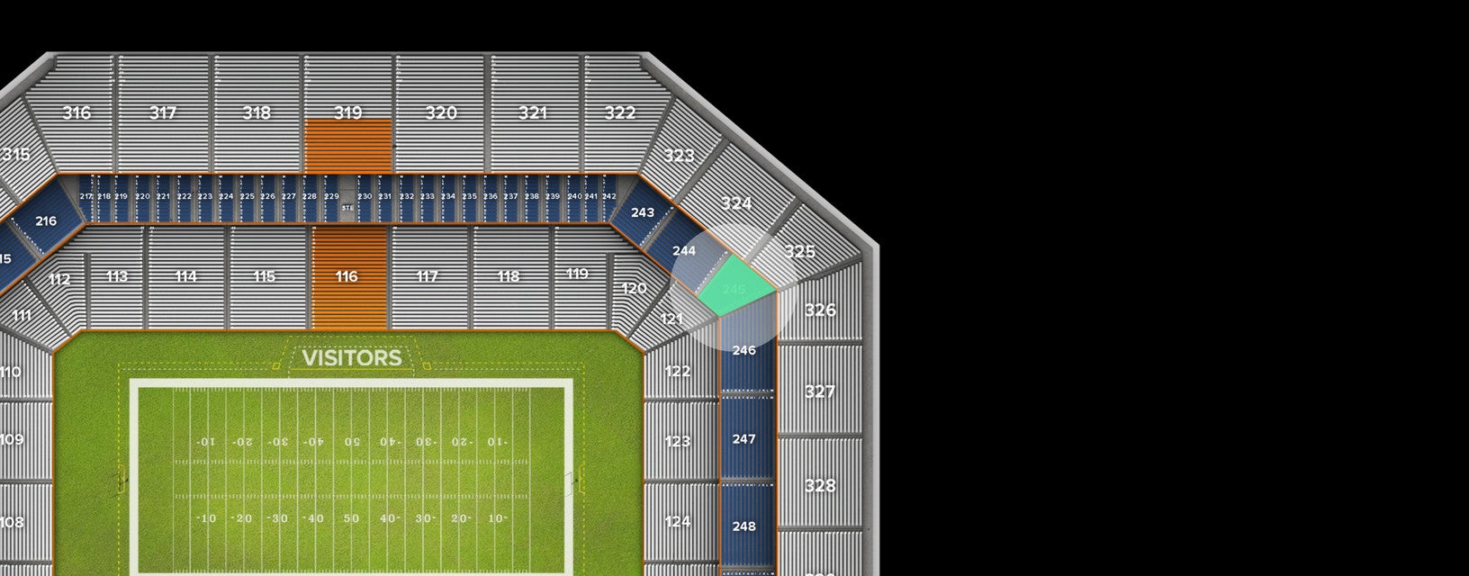 Seat view from Middle