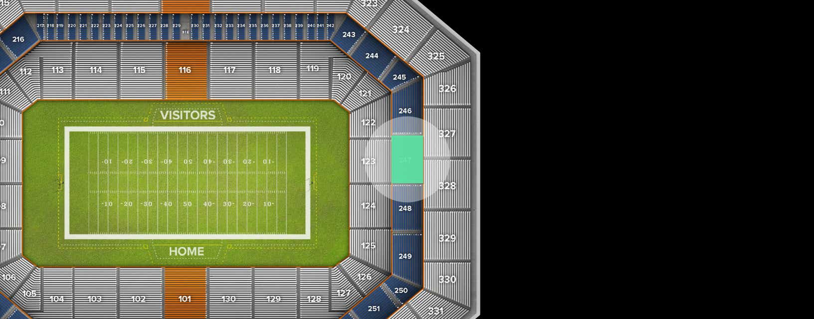 Seat view from Middle
