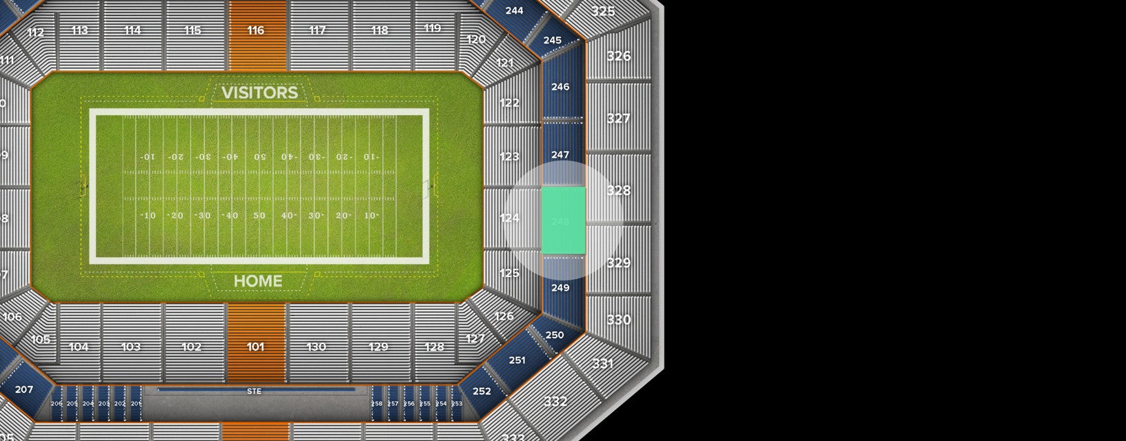 Seat view from Middle