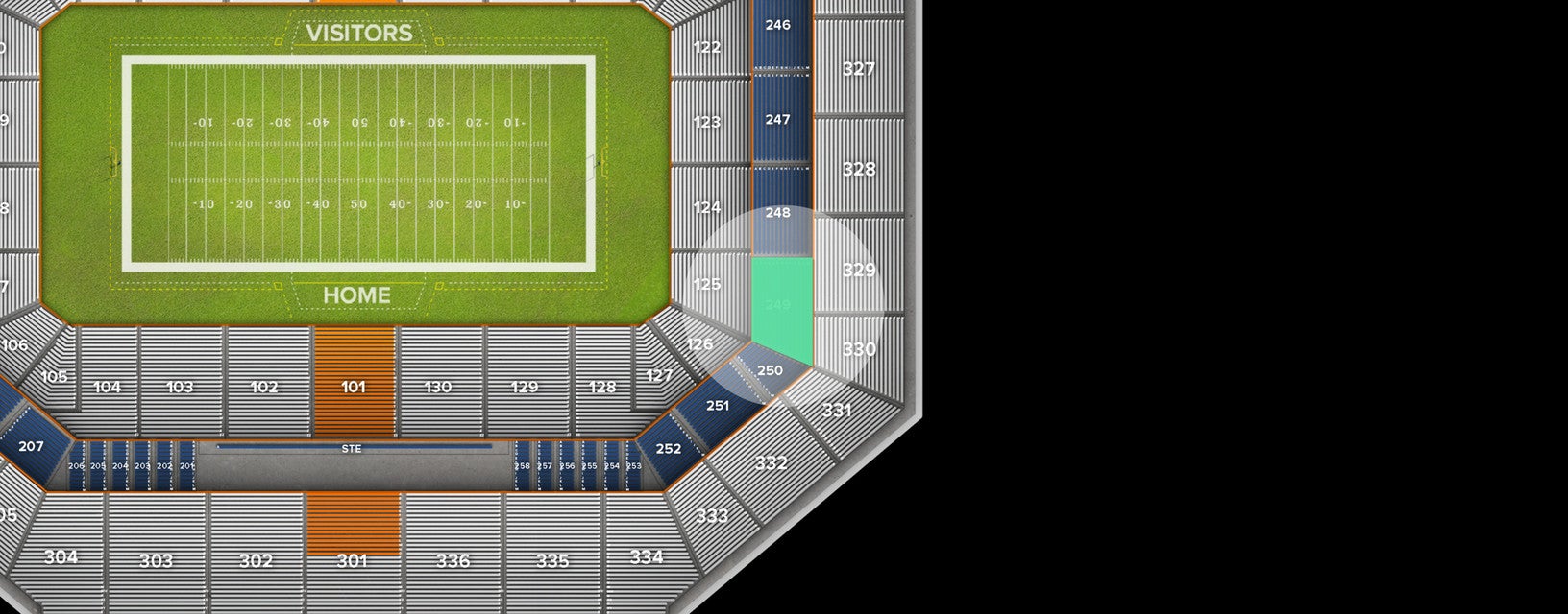 Seat view from Middle