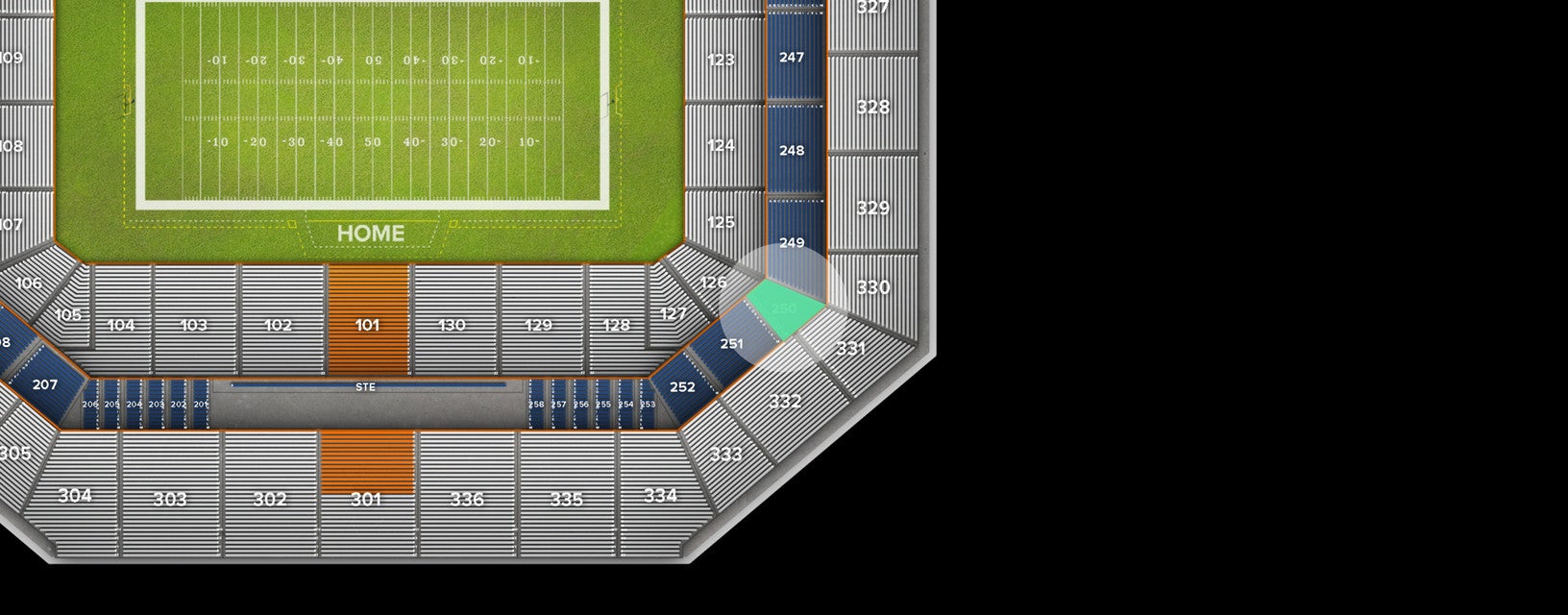 Seat view from Middle