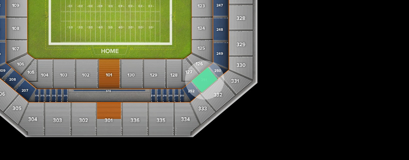 Seat view from Middle