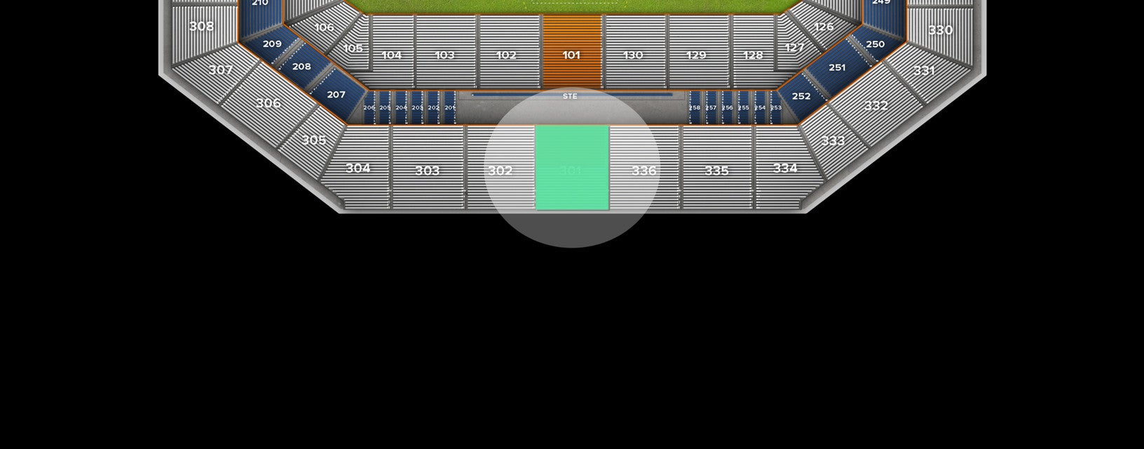 Seat view from Upper