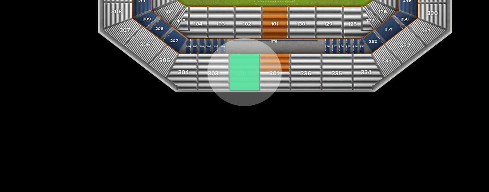 Seat view from Upper