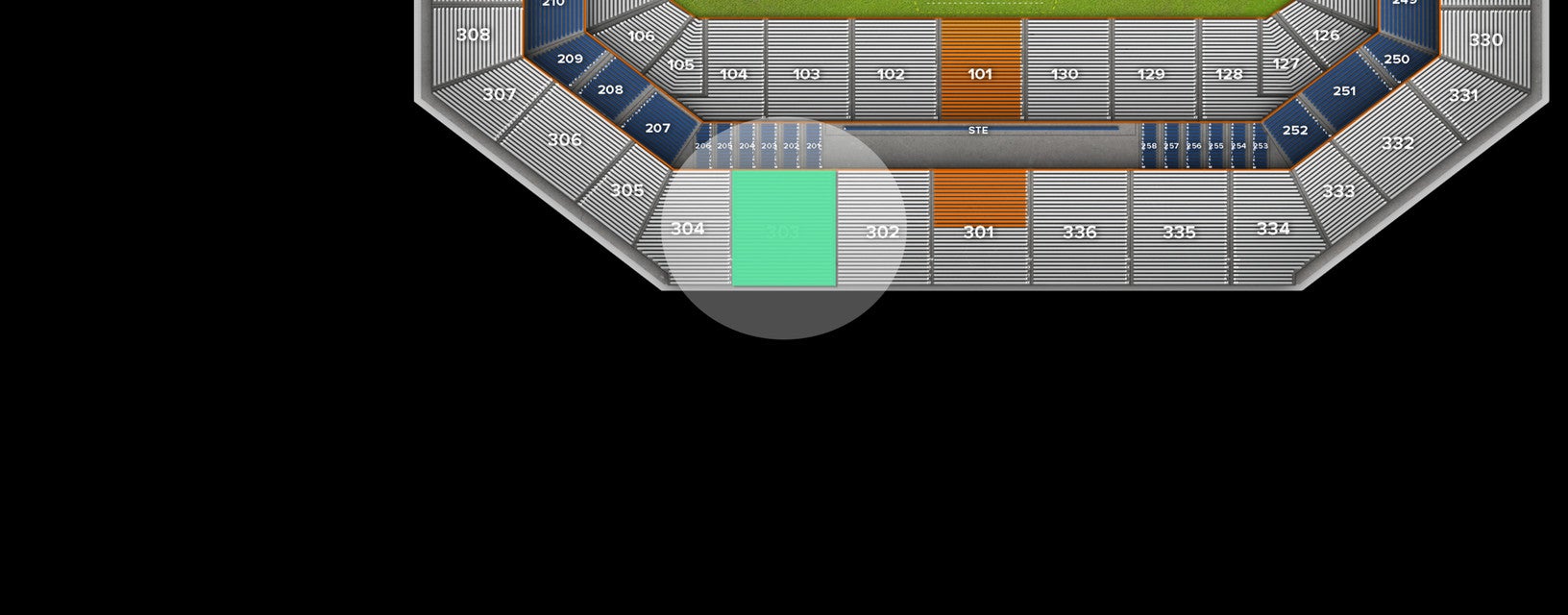 Seat view from Upper