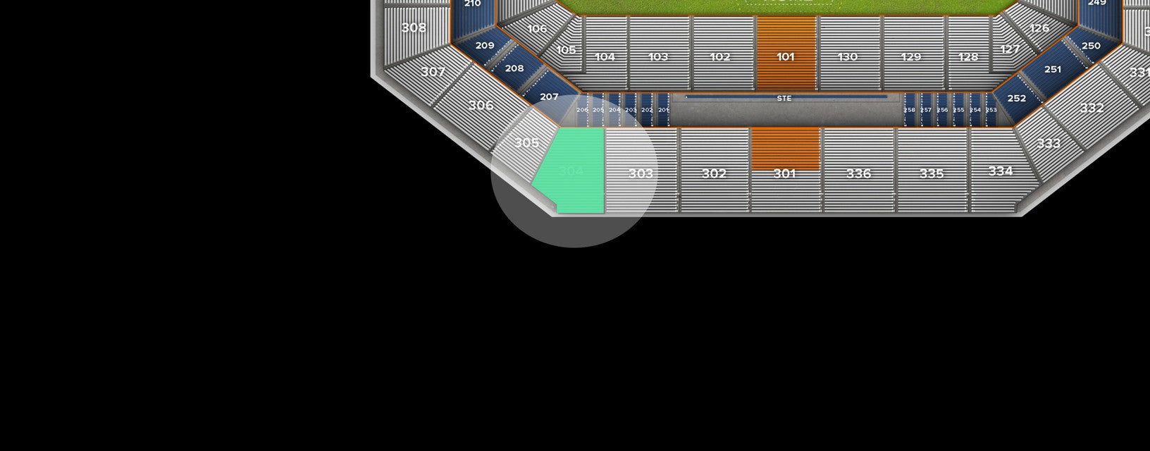 Seat view from Upper