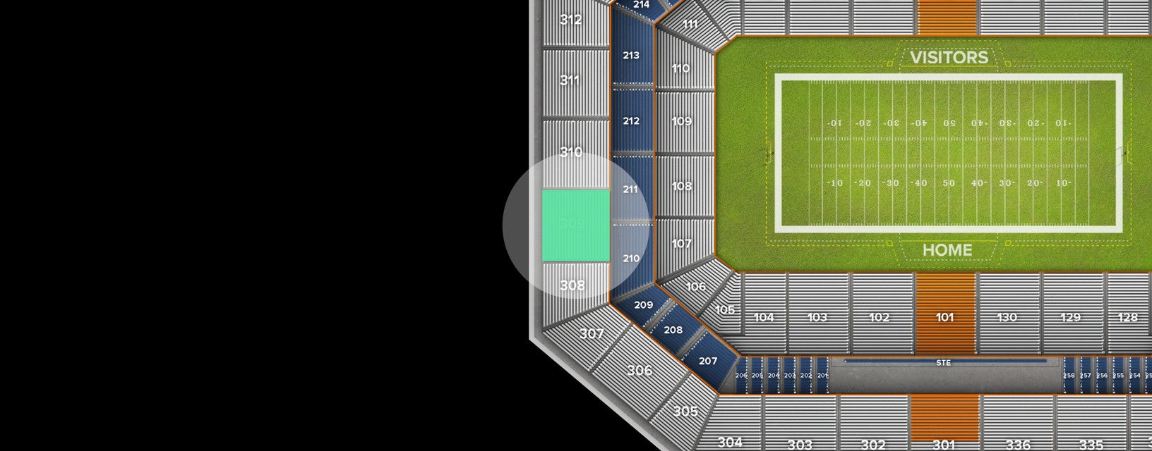 Seat view from Upper
