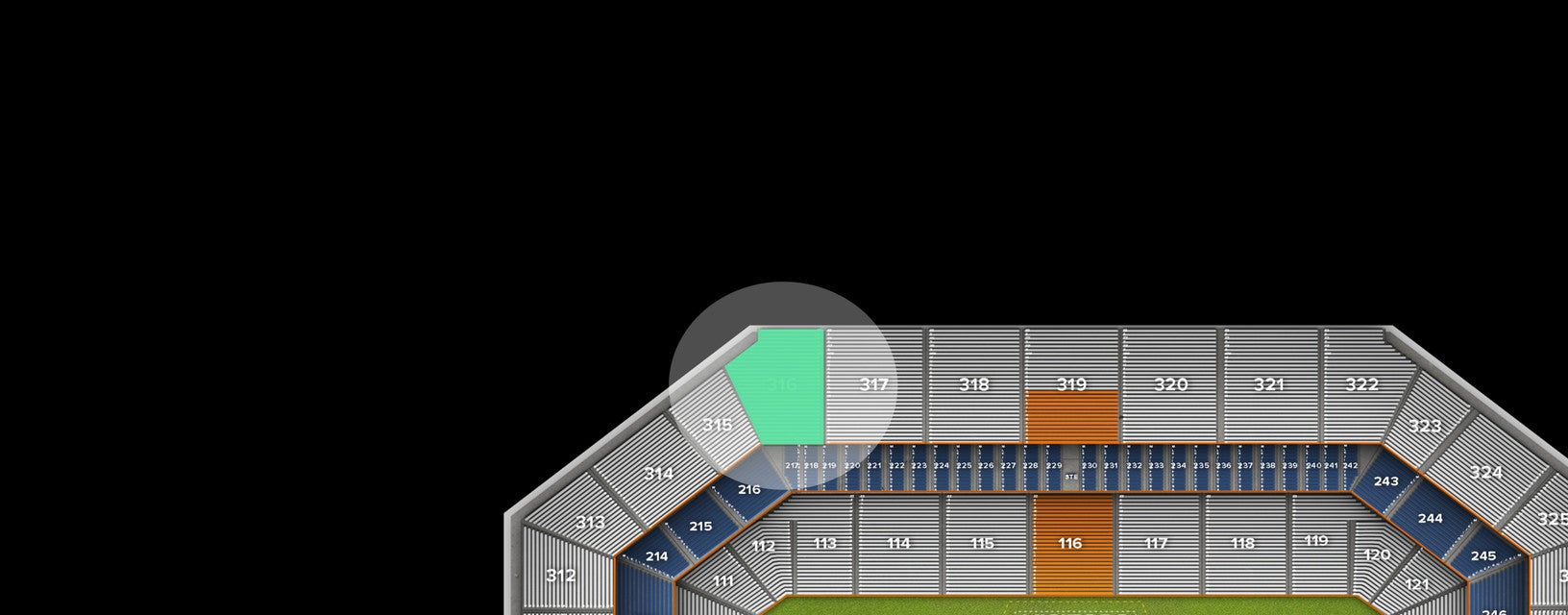 Seat view from Upper