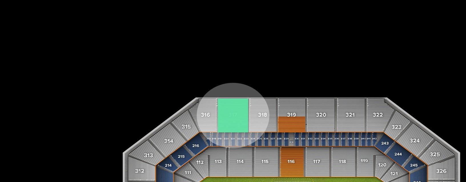 Seat view from Upper