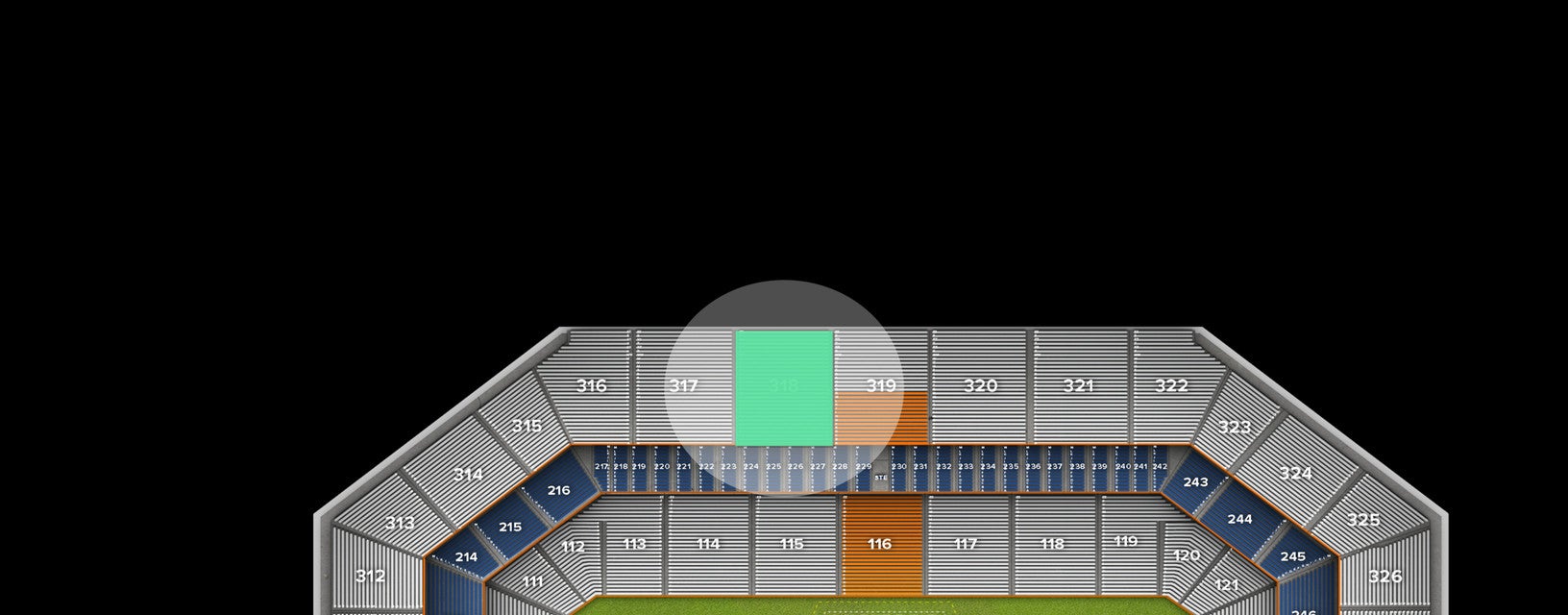 Seat view from Upper