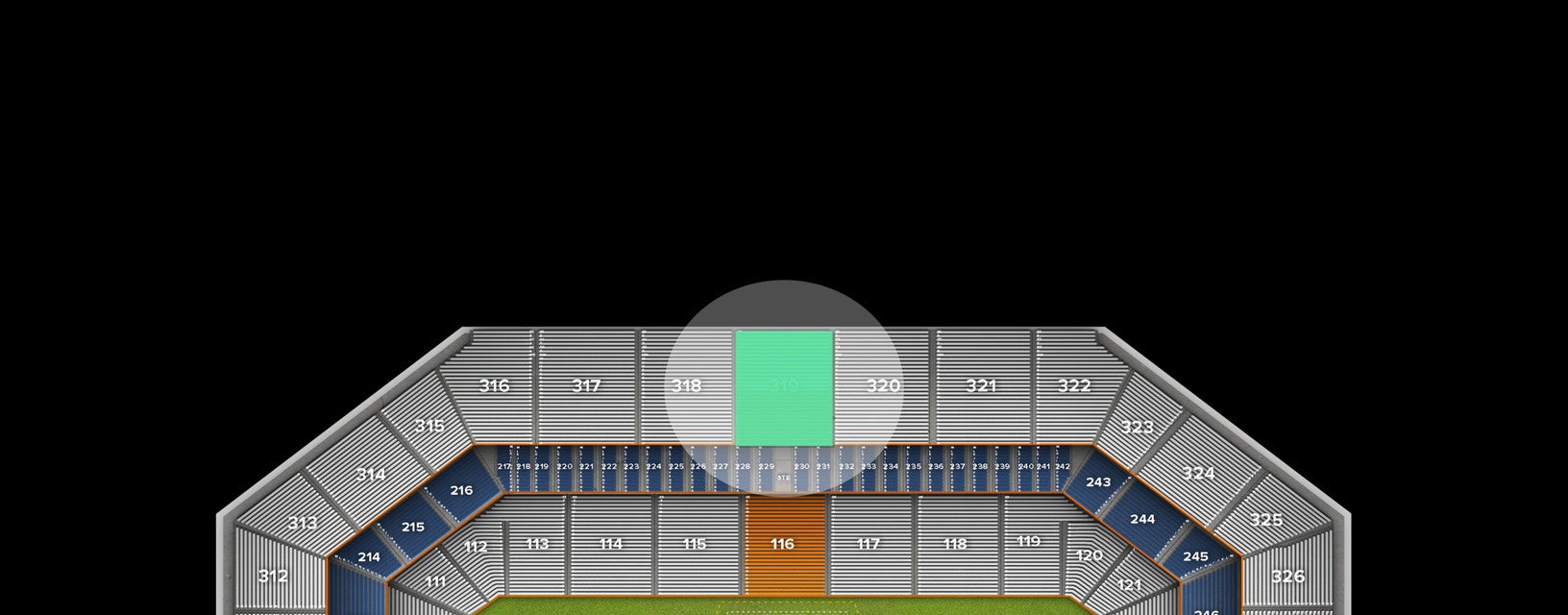 Seat view from Upper