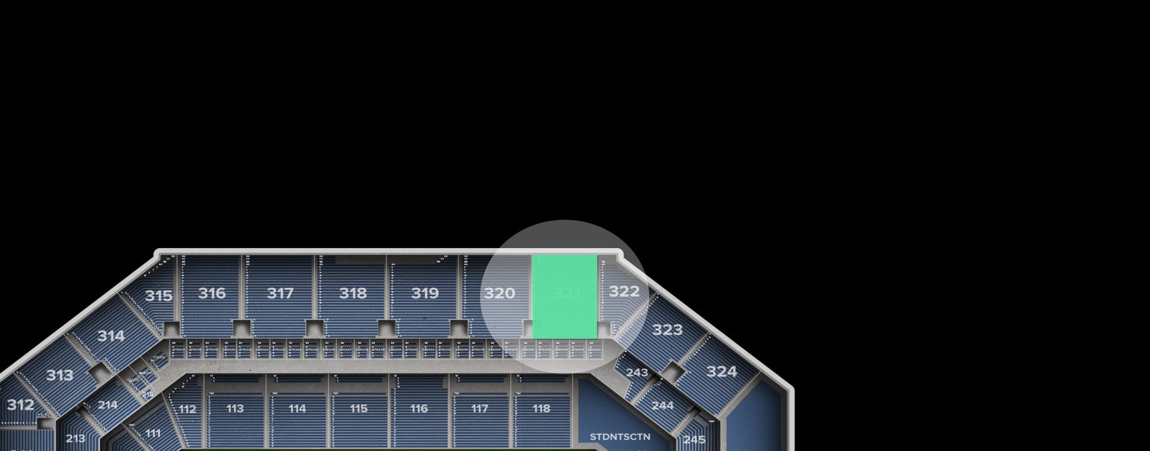 Seat view from Upper