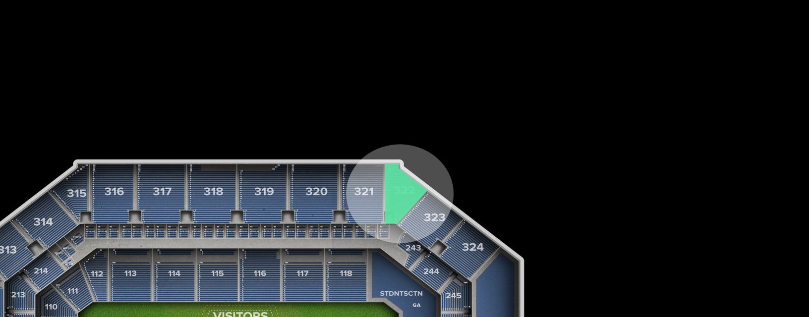 Seat view from Upper
