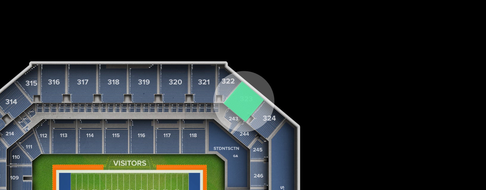 Seat view from Upper