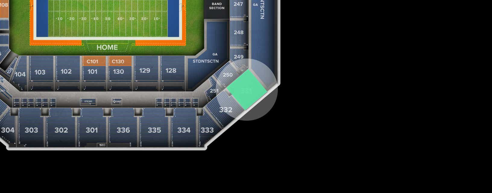 Seat view from Upper