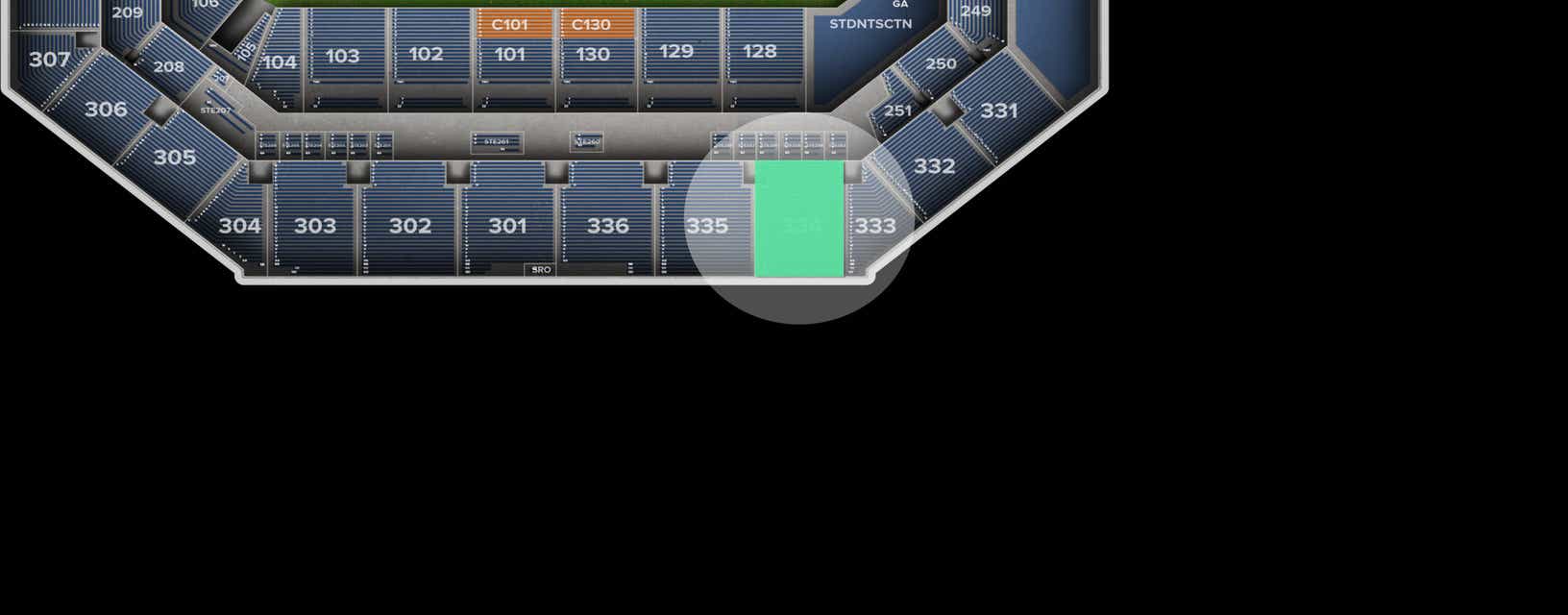 Seat view from Upper