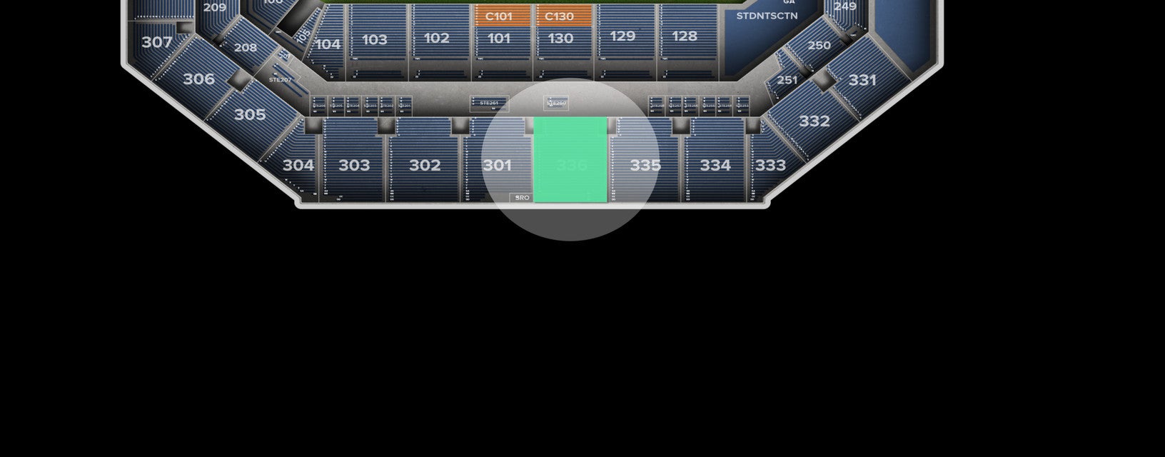 Seat view from Upper