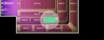 Seat view from Mezzanine