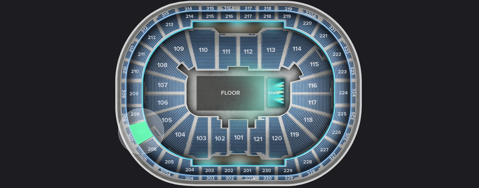 Seat view from Middle