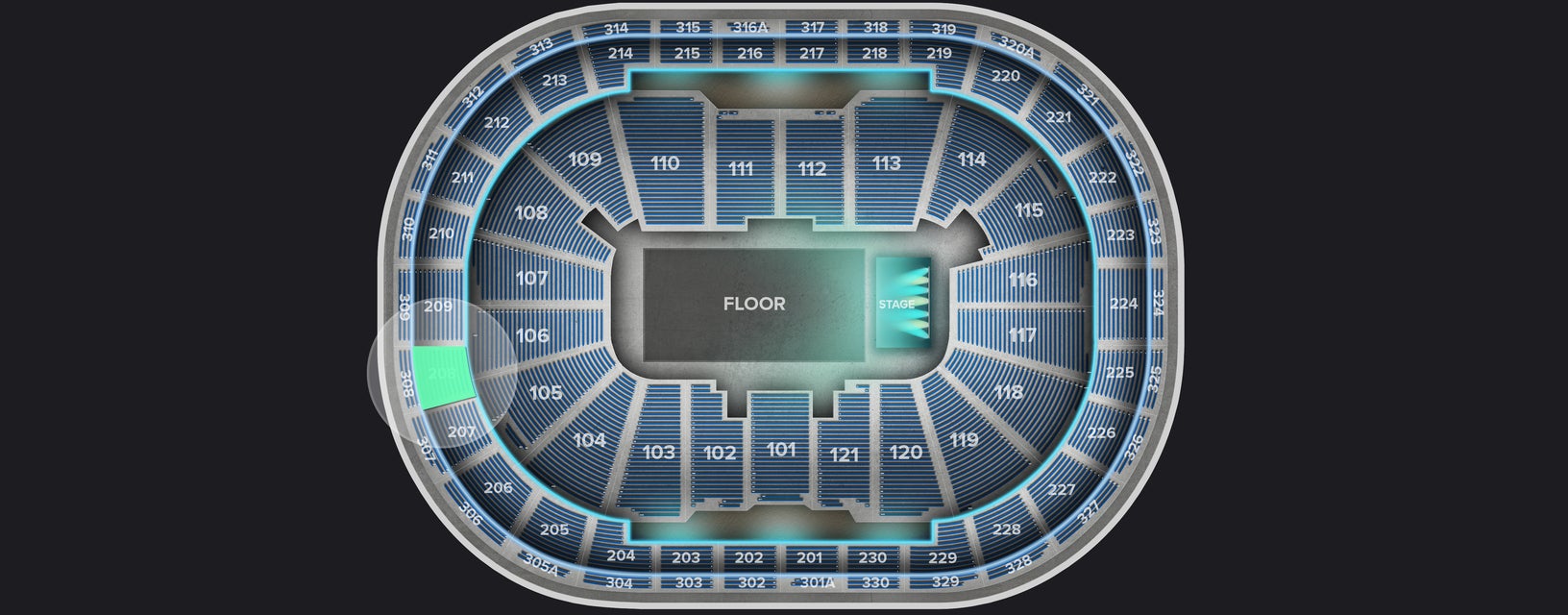 Seat view from Middle
