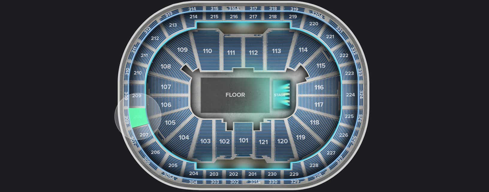 Seat view from Middle