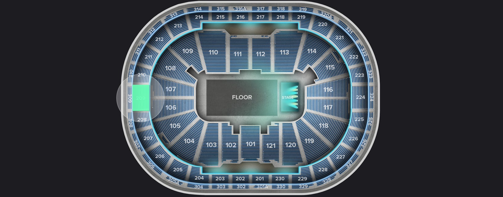 Seat view from Middle