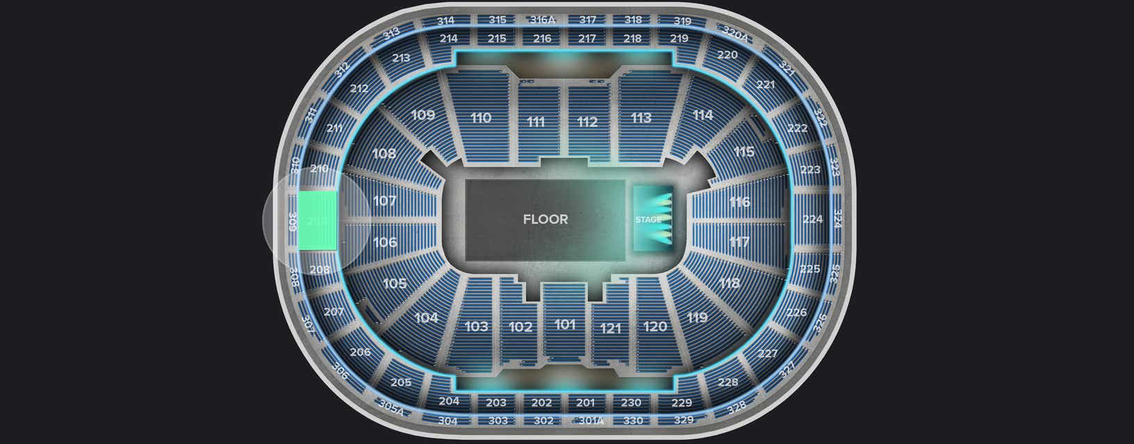 Seat view from Middle